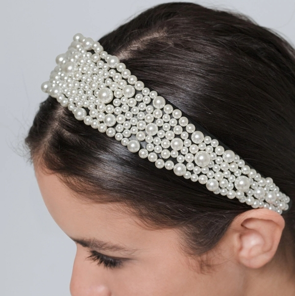 FAUX PEARL HEADBAND - Picture 2 of 2